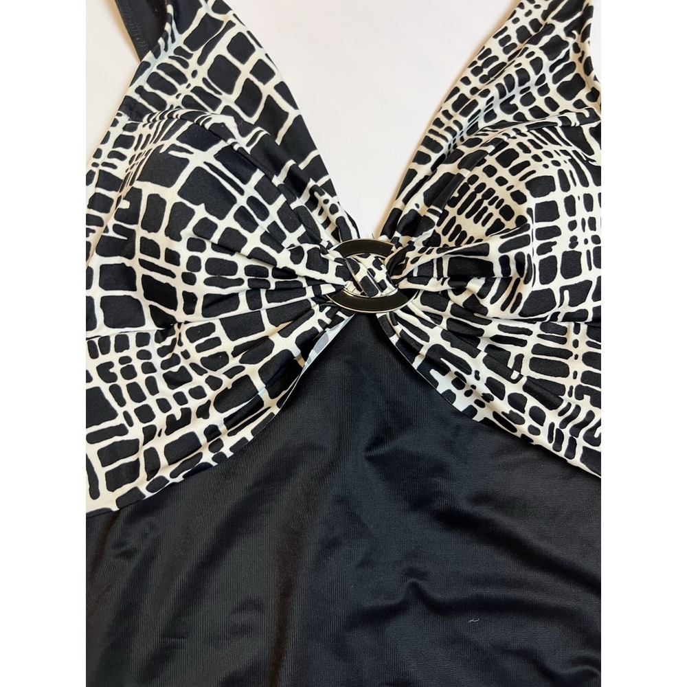 Miraclesuit One‎ Piece 12 Swimsuit Black Underwire Padded Bathing Suit Slimming - Picture 2 of 5